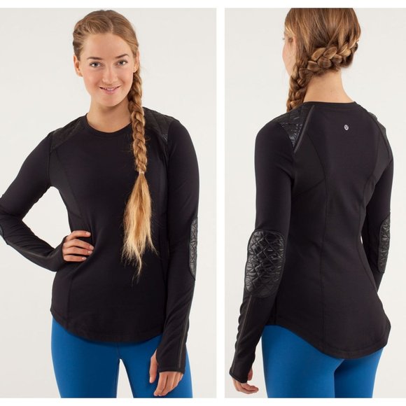 lululemon athletica Tops - LULULEMON Run: Ice Queen Long Sleeve Black {QQ9}